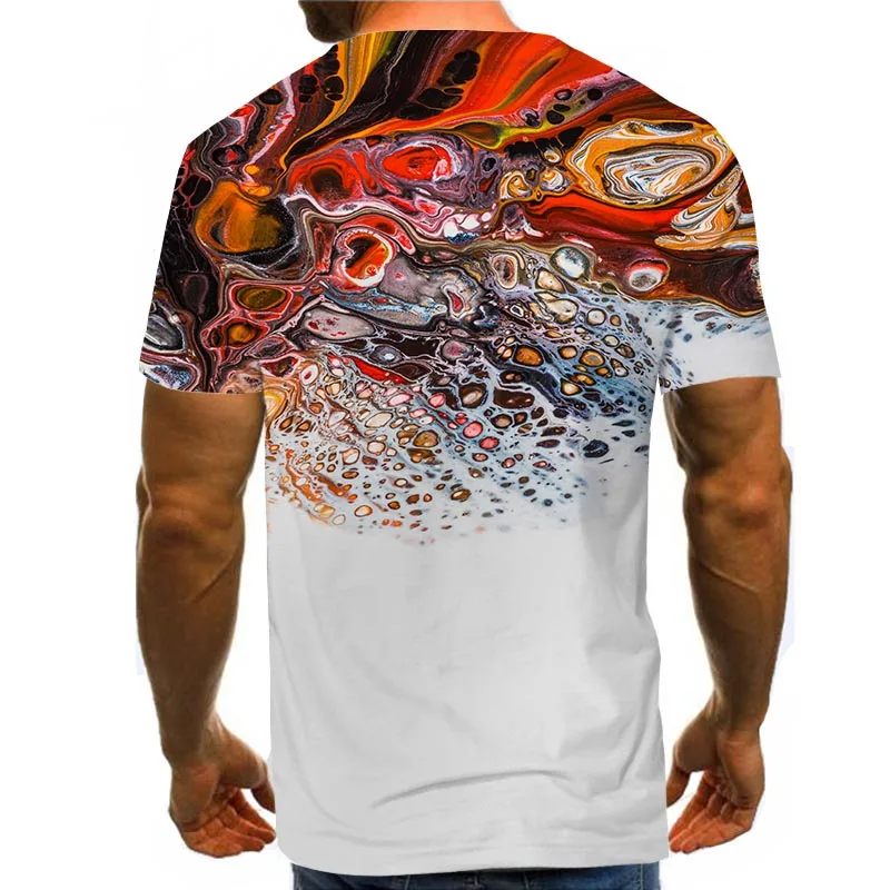 

Men's Abstract Shirt 3D Print T-Shirt Summer Art Graphic Tees Pattern Tops