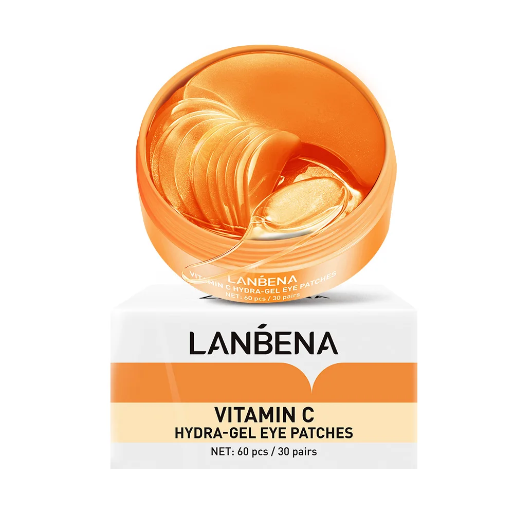 

LANBENA Vitamin C Eye Mask VC Collagen Eye Patch Anti Aging Remover Dark Eye Circle Fade Wrinkle Firming Brighten Eye Care 60PCS