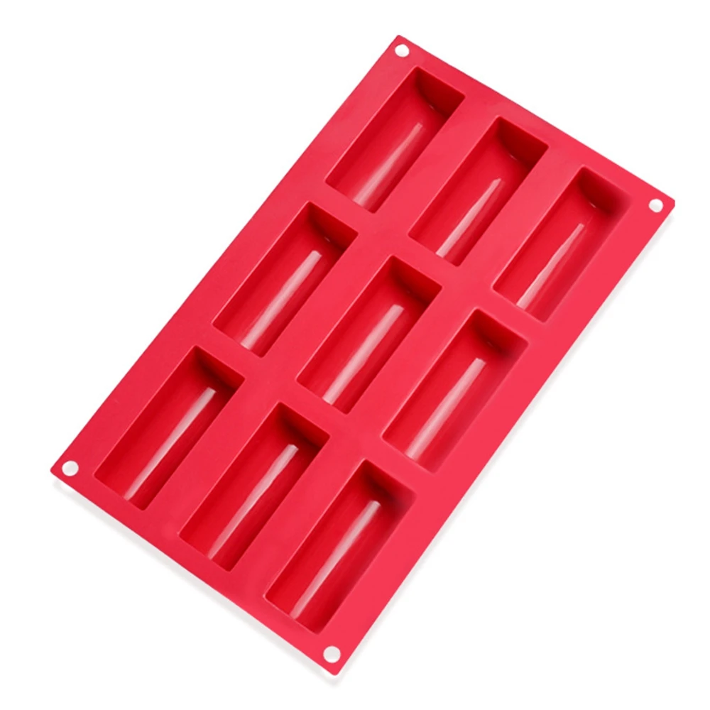 9 изготовленные на станке с длинным Форма силиконовые формы Тирамису десерт