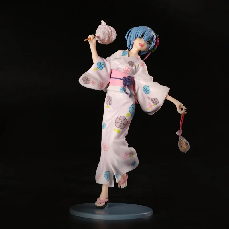 

Кавайное аниме «Re:Life in a другой мир от нуля» кимоно Rem Yukata Ver. ПВХ экшн-фигурка Коллекционная модель игрушки куклы Подарки