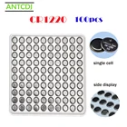 CR1220 100 шт. 3 в кнопочный аккумулятор DL1220 BR1220 LM1220, литиевые батареи с монетницей 40 мАч CR 1220 для часов, игрушек, пультов дистанционного управления