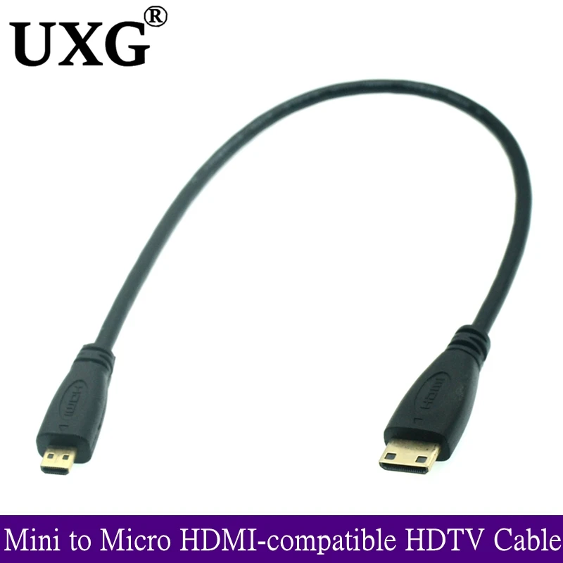 Переходник с Mini Male на Micro HD видеокабель типа C D высококачественный адаптер