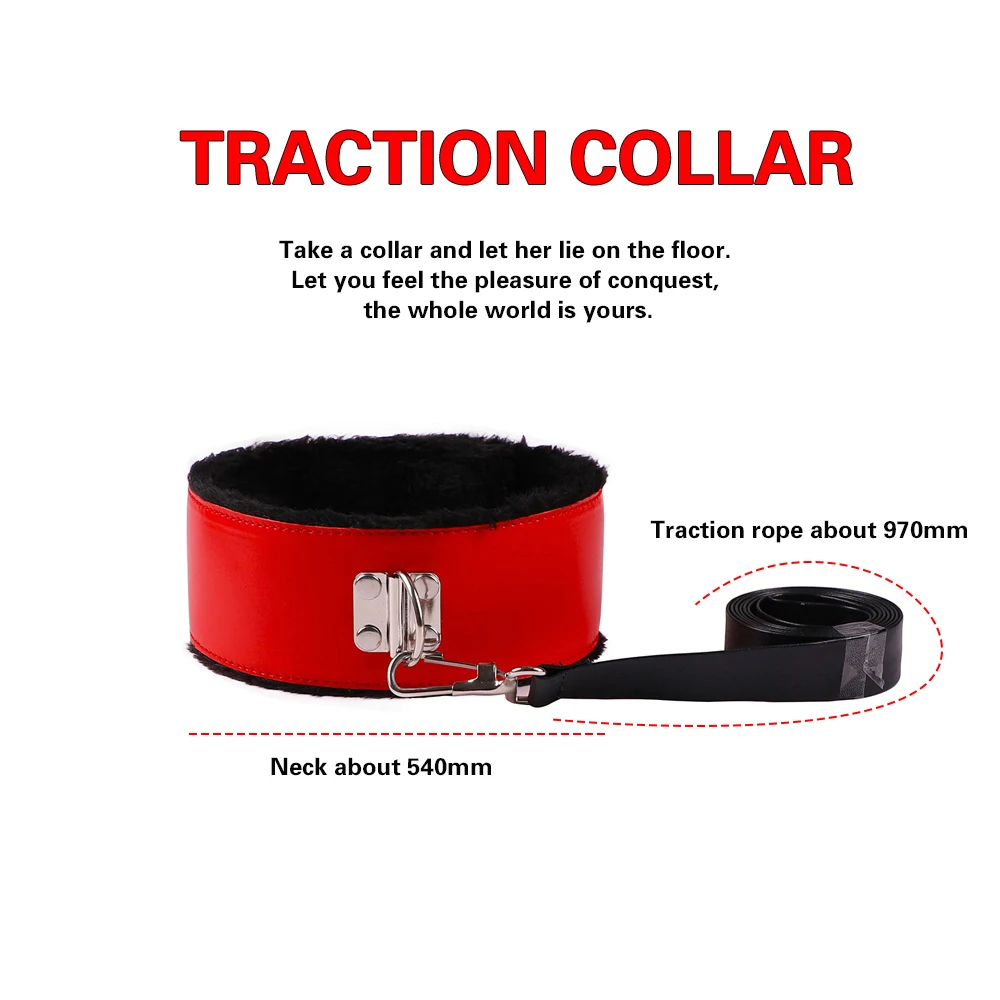 БДСМ бондаж сексуальный плюшевый восемь частей наручники кожаный костюм