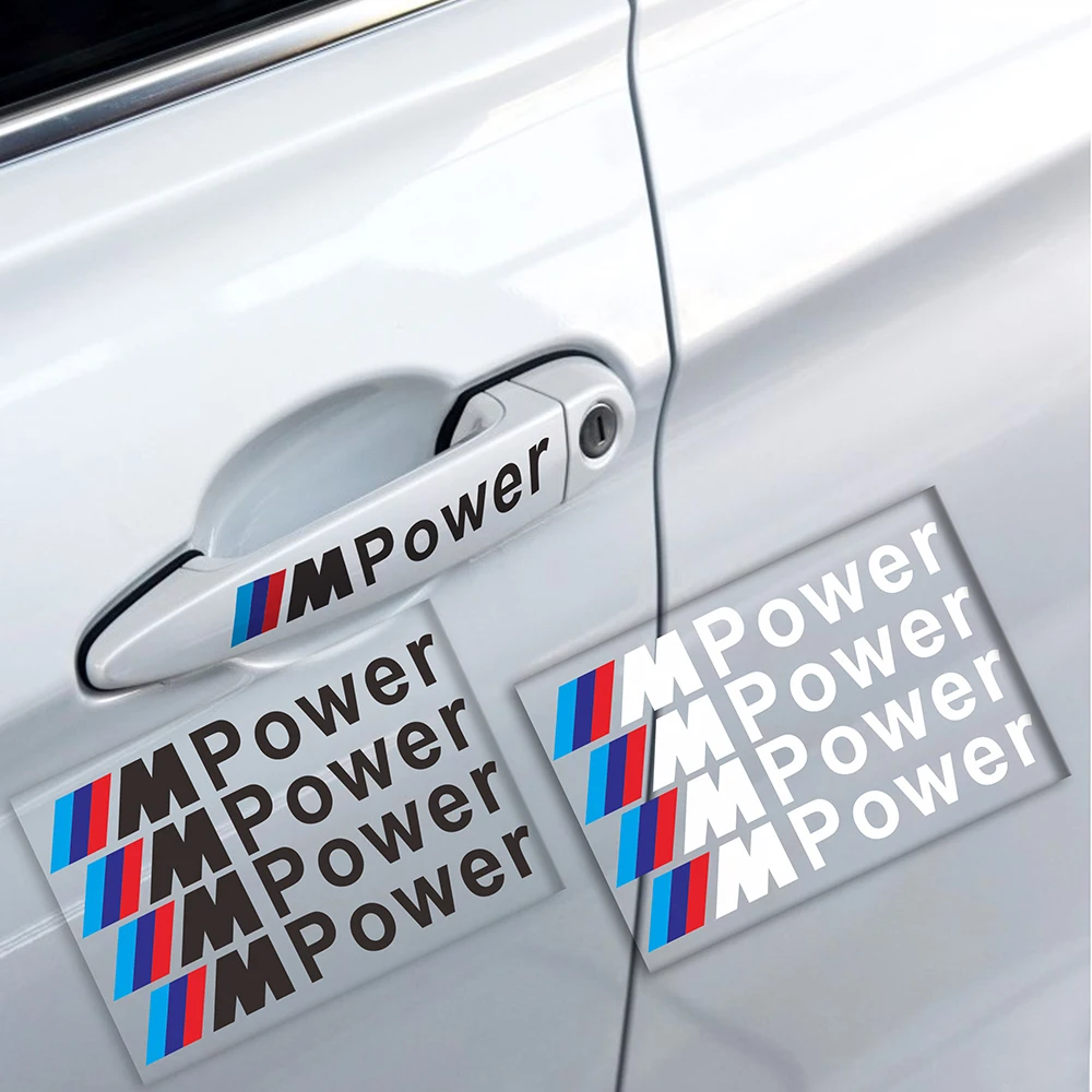 4 шт. автомобильный значок M Power наклейка на автомобильную дверную ручку для bmw X1 X3