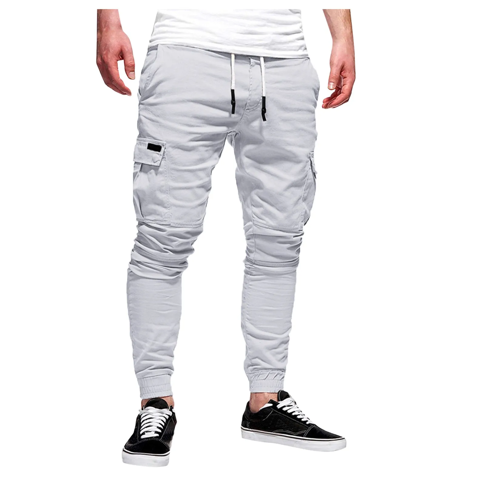

Men Pants Fashion Casual Jogger Pants 2021 Streetwear Cargo Pants Men's Multi-pockets Trousers Fitness Gyms Sweatpants Mens