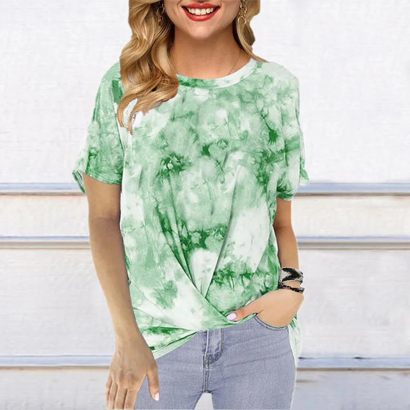 

2020 New Summer Women T Shirt 4XL 5XL Plus Size Round Neck Loose Print Short Sleeve irregular T-Shirt Female Casual T shirt Tops