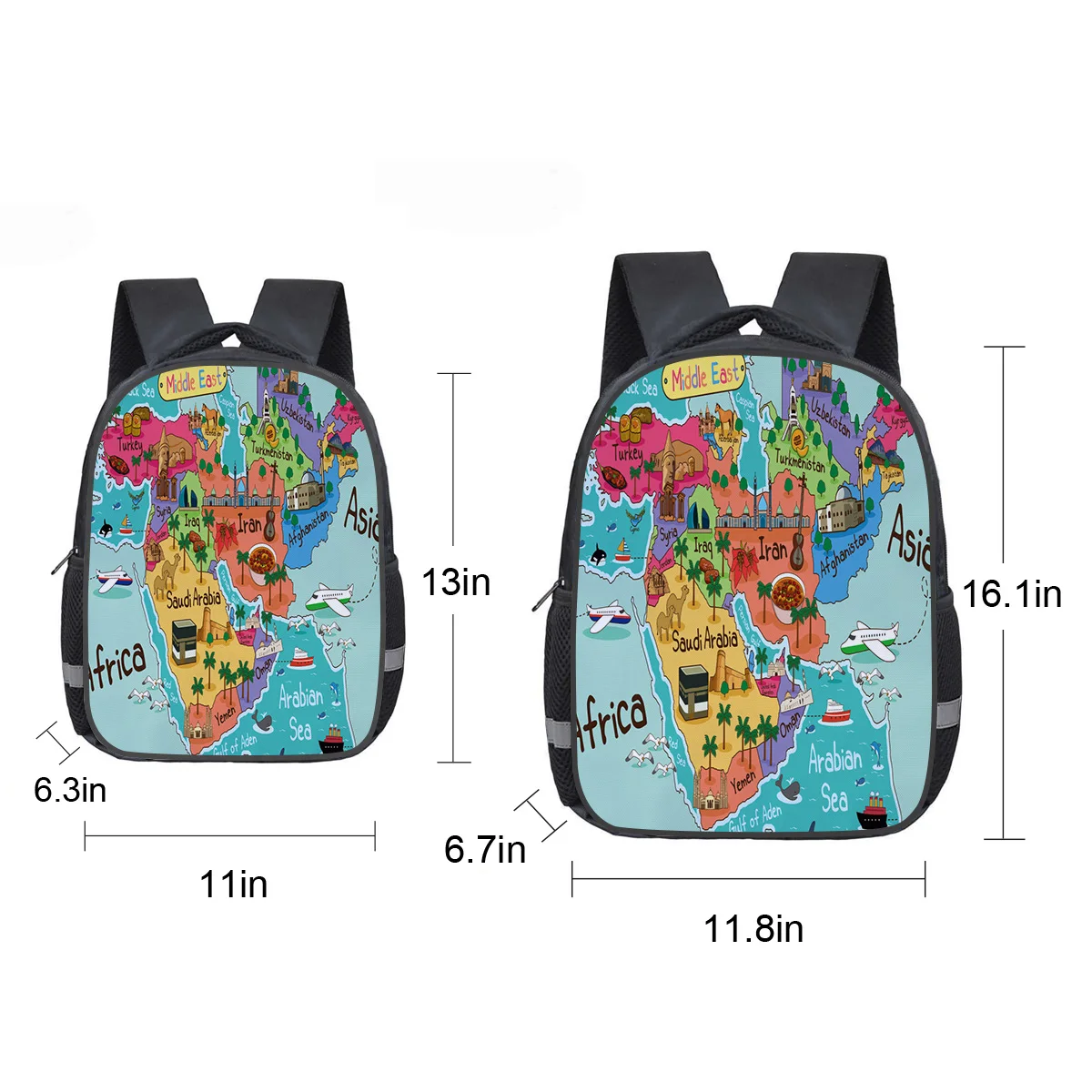 Арабская карта мультфильм искусство растение красочный ориентир ноутбук Shoulderbag