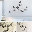 Креативные 3D Красочные бабочки, 18 шт.компл., для спальни, гостиной, кабинета, ТВ, фоновые украшения, можно снять, наклейка на стену