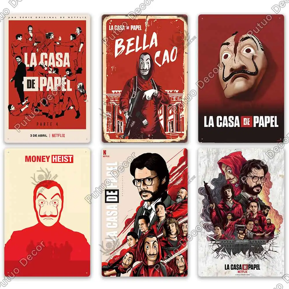 Putuo Декор денег Винтаж жестяная вывеска металлический знак декоративная