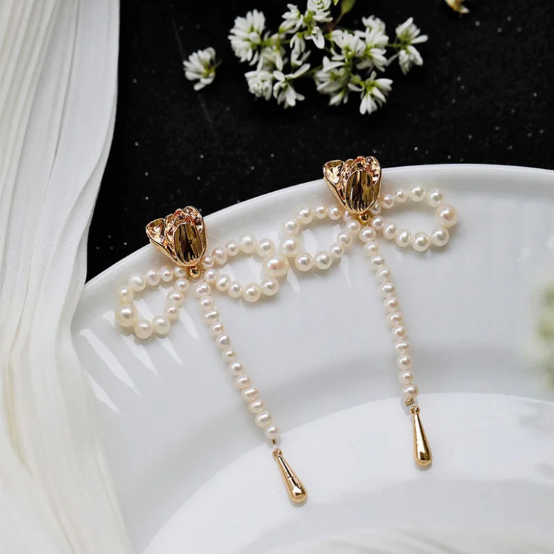 Оригинальный дизайн Тюльпан Цветок бант искусственная бижутерия нежные