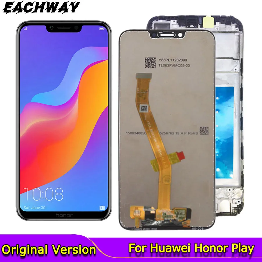 ЖК дисплей для Huawei Honor Play дигитайзер сенсорного экрана в сборе с рамкой замена