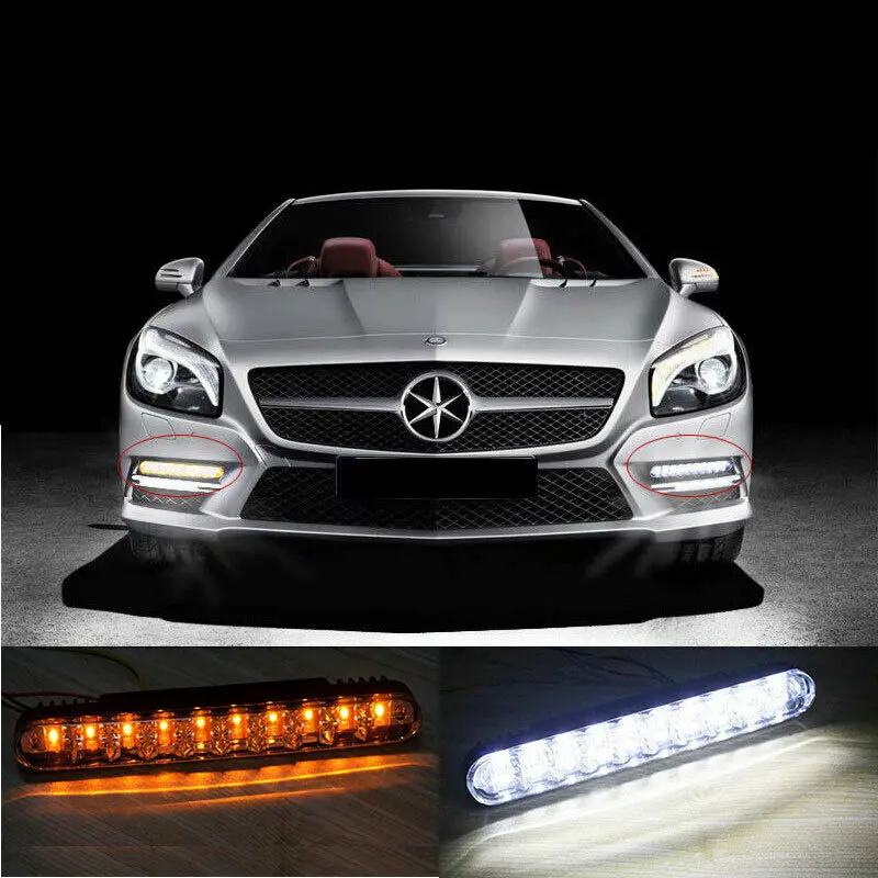 

Trailers Daytime Running Light RVs White & Yellow SUVs LED DRL Driving