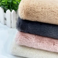 faux fur plain colored fur integrated european mink velvet fabric smooth and soft large garment fabric