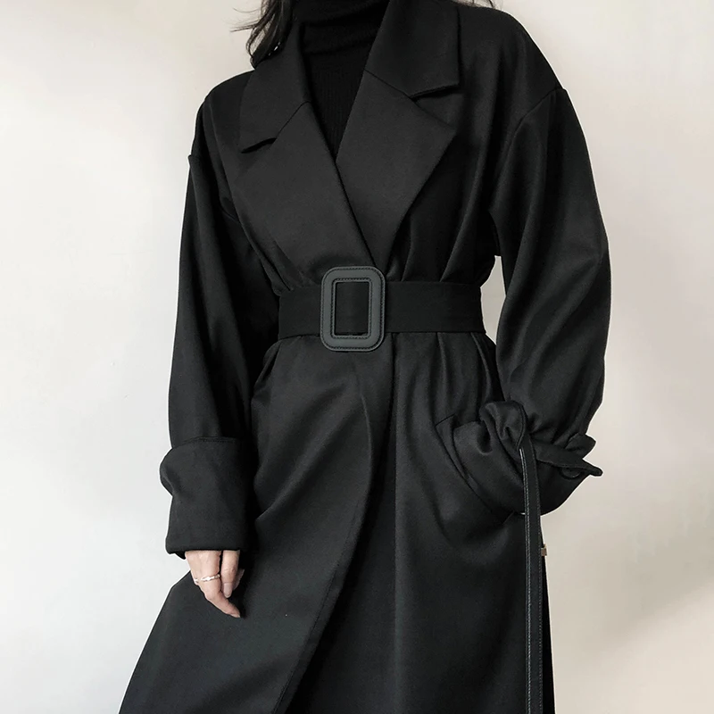 Женский тренчкот 2019 зимняя деловая Женская Стеганая длинная куртка с поясом