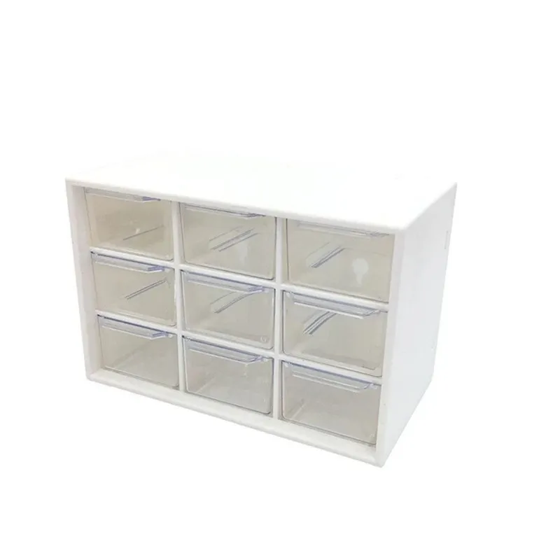 

9 Grids Desktop Storage Box Jewelry Drawer Pearl Beads Storage Boxes Plastic Cosmetic Earrings Makeup Container Organizer