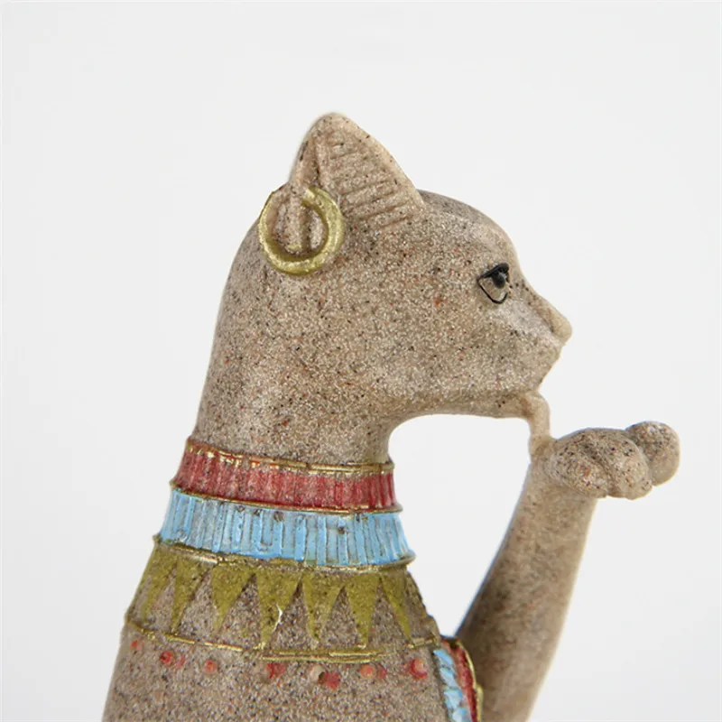 Статуэтка из натурального песчаника статуэтка египетского кота и Бога милые