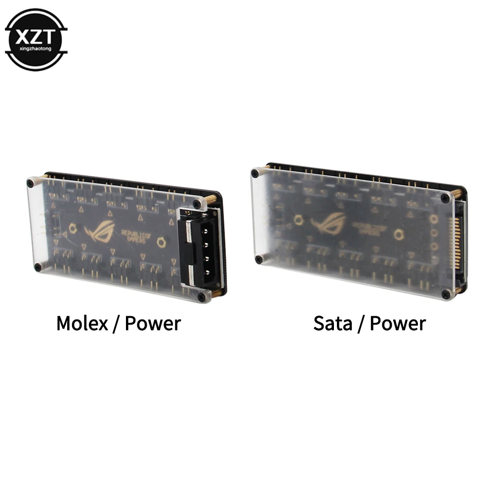 Разветвитель ASUS AURA SYNC 5 в 3-контактный RGB 10 хаб с SATA Power адаптер ARGB Удлинительный