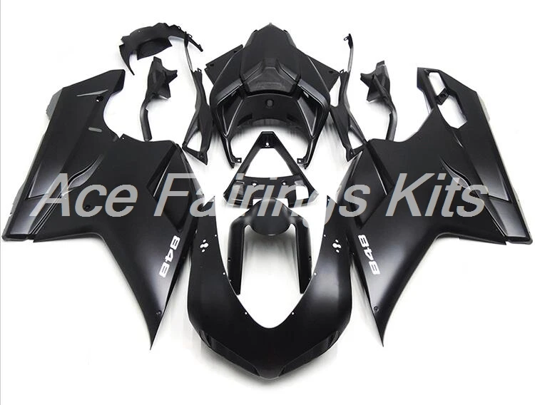 

4gifts New ABS Injection Bodywork Full Fairings kits Fit For Ducati 1098 848 1198 2007 2008 2009 2010 2011 2012 matte black IT