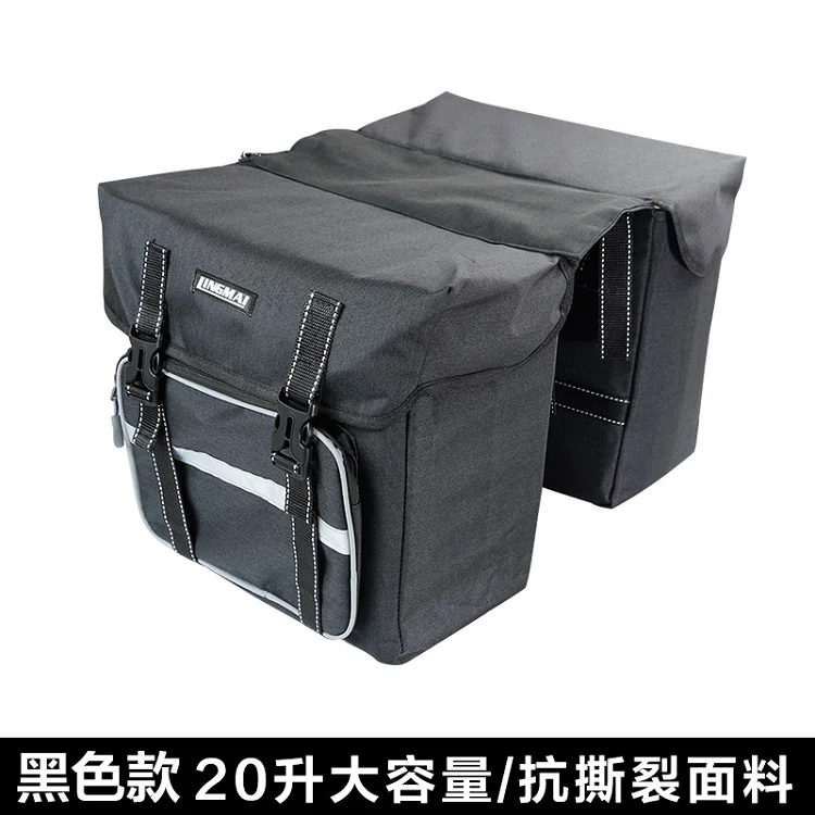 28L black LINGMAI 28L сумка для велосипеда рюкзак Bolsa Bicicleta Перевозчик сумки для багажника для езды на велосипеде для велосипеда мопеда задний дорожный Багаж сумка - Цвет: 28L black