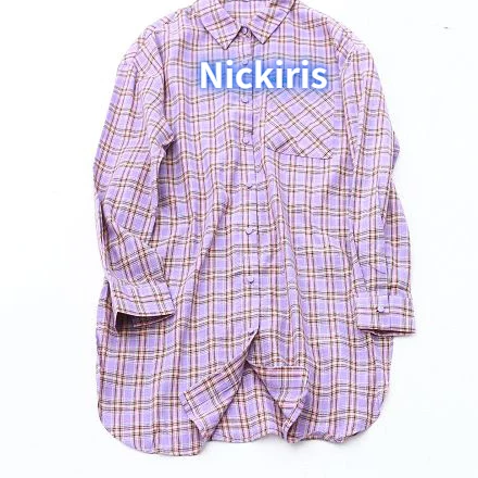 

Женские топы, свободная рубашка в клетку с разрезом