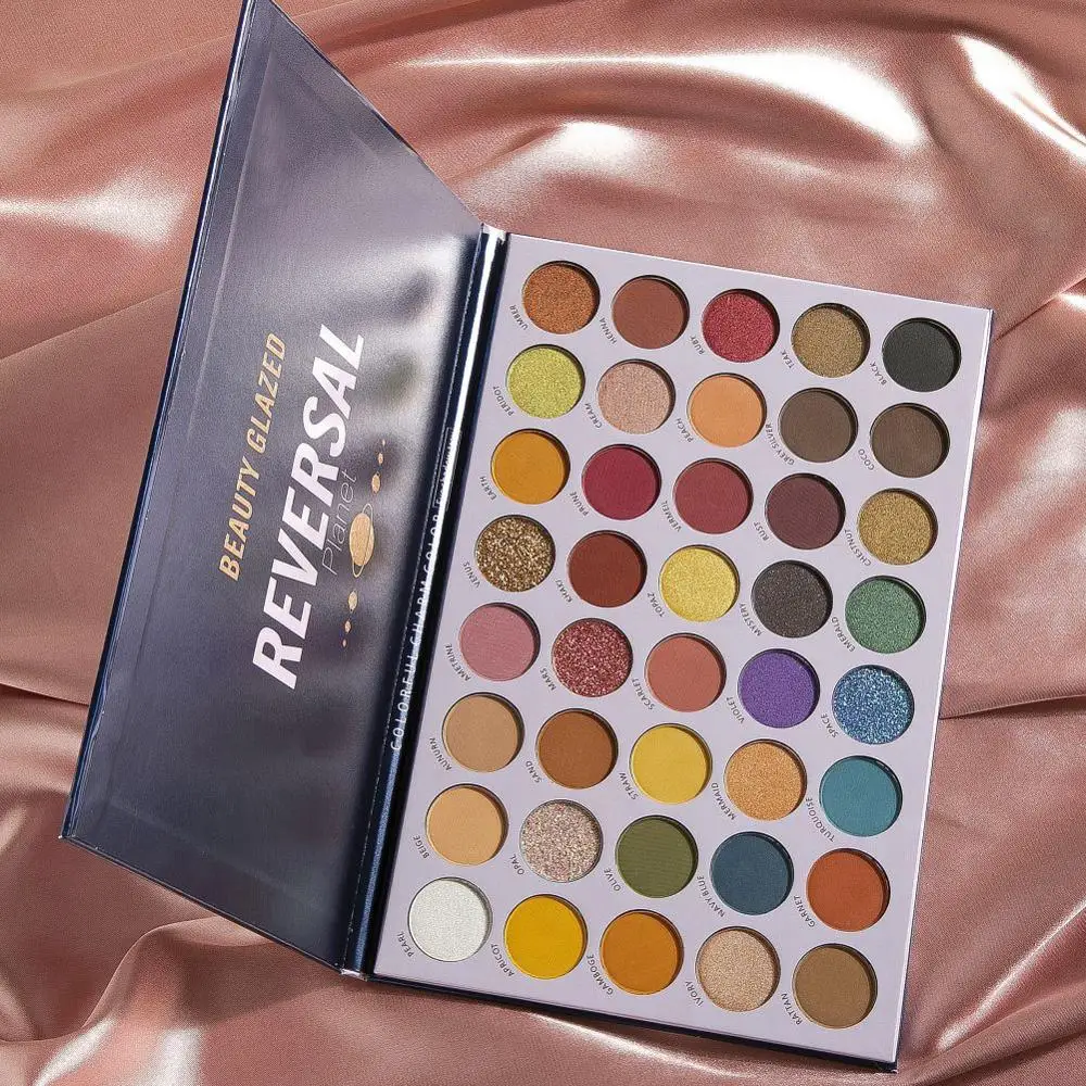 

Красота глазурованные тени для век 40 цветов Новые мерцающие матовые тени для век Палитра Водонепроницаемый перламутровый очаровательный ц...