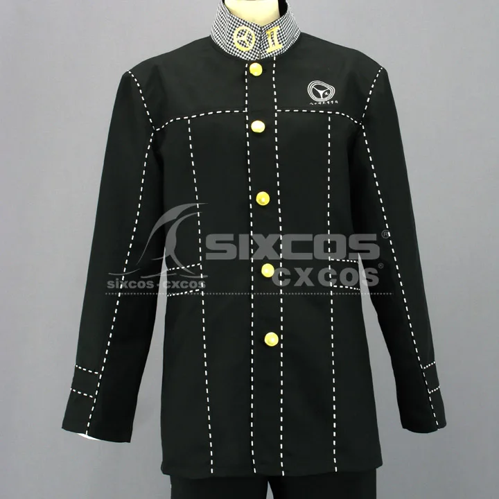 Игры персона 4 Hanamura есукэ Косплей Костюм Полный комплект темно-синий вязать