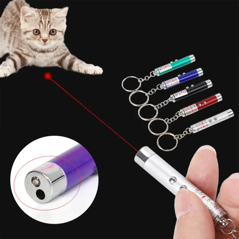 

1PC Funny Cat Pen Laser LED Pen Pointer Light Toy Bright Animation Shadow 5MW Red Dot 650Nm Small Animal Sight Interactive Toys