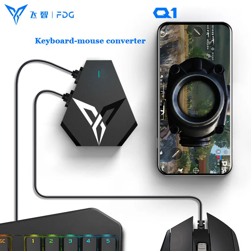 

Flydigi Q1 Mobile Game Keyboard Mouse Converter via USB Interface and Wireless Bluetooth Connection for both Android and iOS