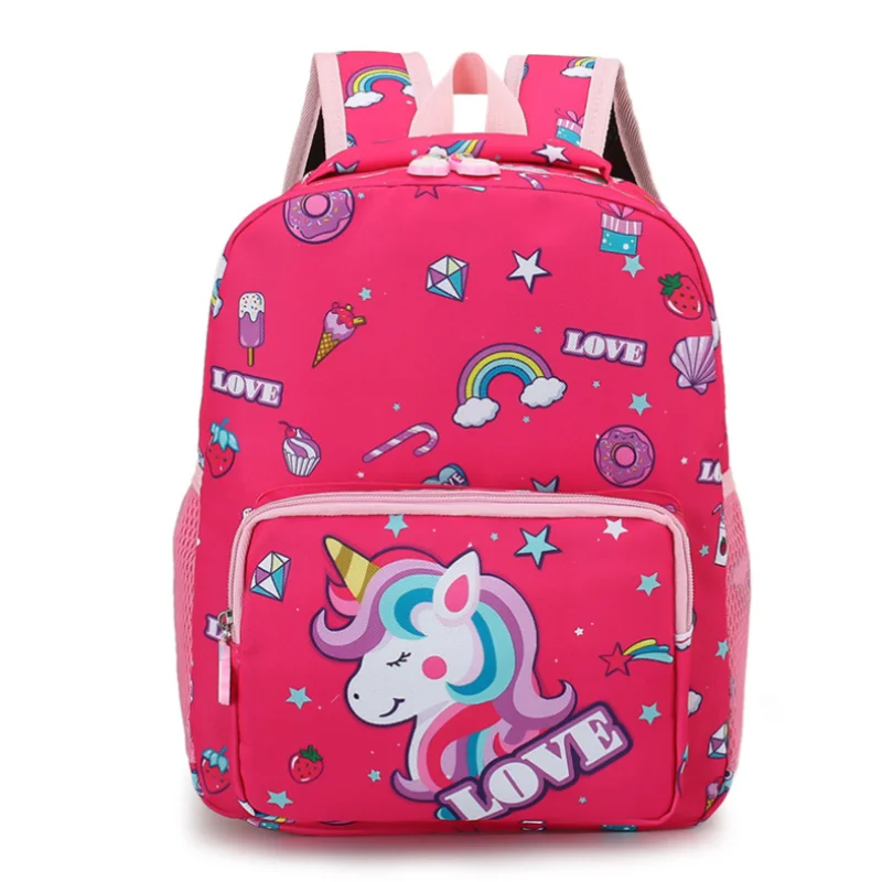 Cartoon Cute Kindergarten Anime School Bags Kawaii 4 Colors Unicorn School Backpack 3-6 Year Old Boys Girls Baby Travel Backpack