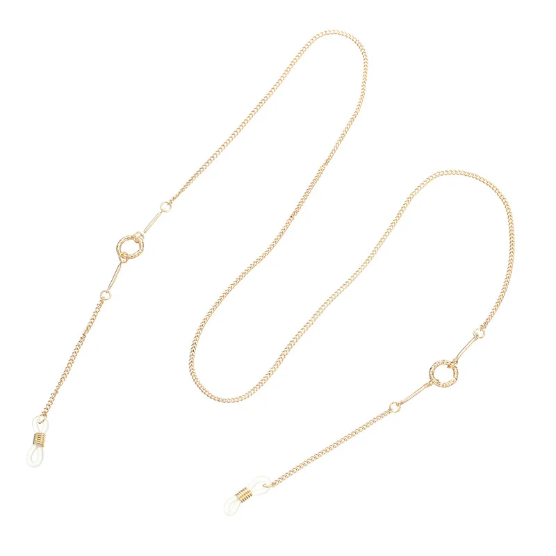 Роскошный Шикарный Простой повседневный золотистый держатель для очков с