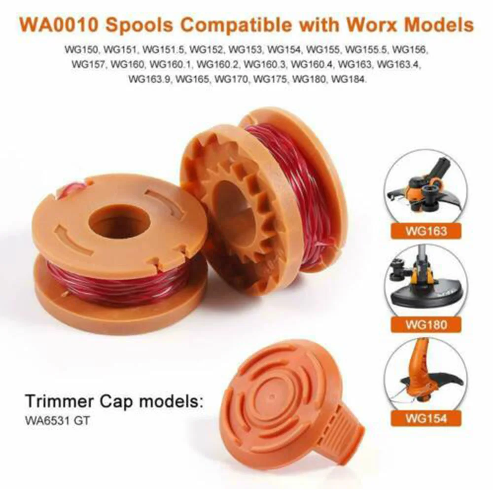 

8+1PCS Trimmer Spool Line Accessories Parts Replacement WG163 WG175 WG180 High quality Portable Practical Useful