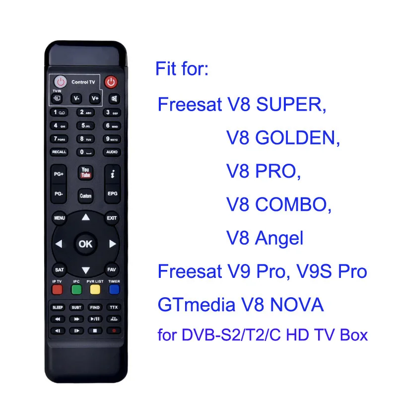 Пульт дистанционного управления GTmedia v7s V7 Plus S2X Freesat GTCOMBO V8 Golden NOVA V8X UHD V9 Super Prime Turbo GT
