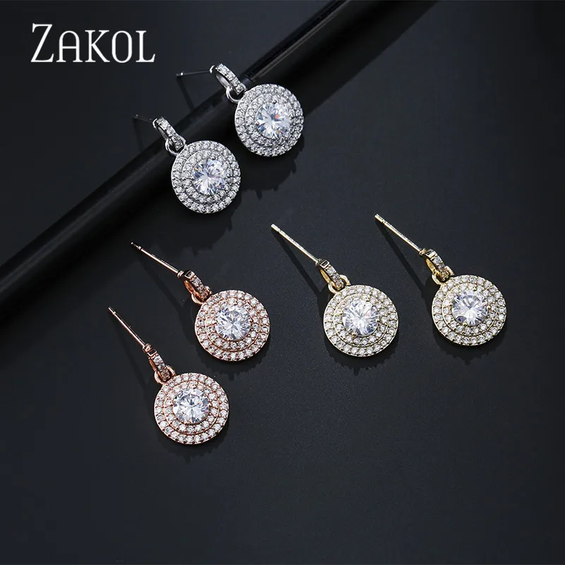 Комплект из колье и серёг с фианитом FSSP3030 | Украшения аксессуары