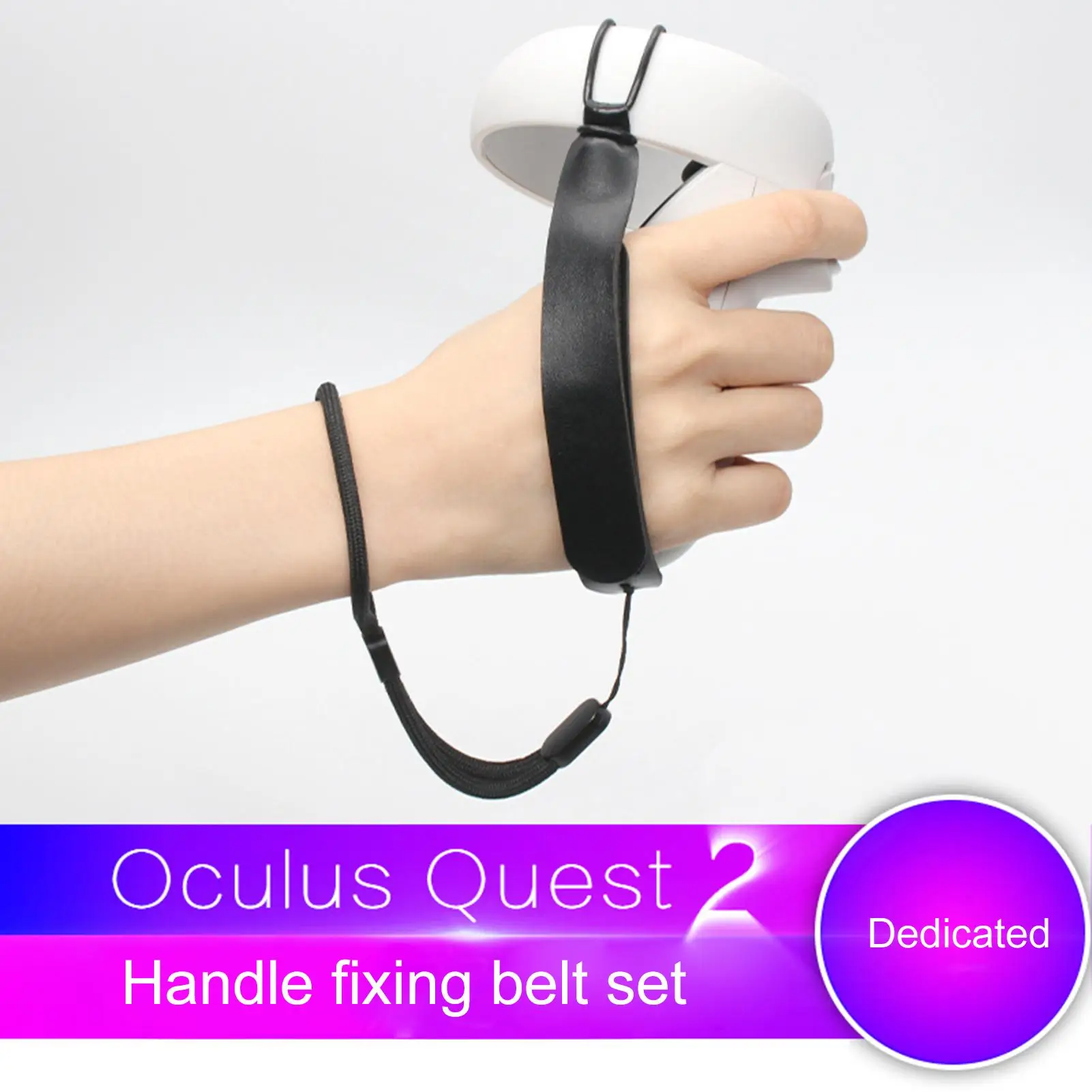 

Non Slip Handle Fixing Strap Wristband for Oculus Quest 2 VR Glasses Accessories VR Touch Controller Handle Grip Knuckle Straps