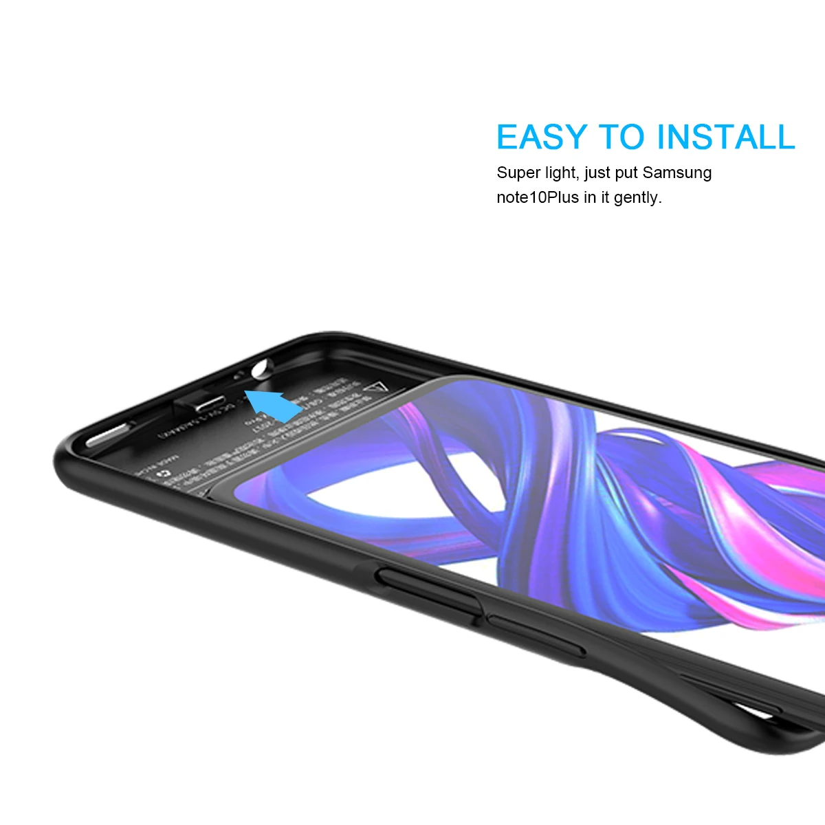 Чехол-аккумулятор Silm для Huawei y9s силиконовый ударопрочный чехол-зарядка внешнее