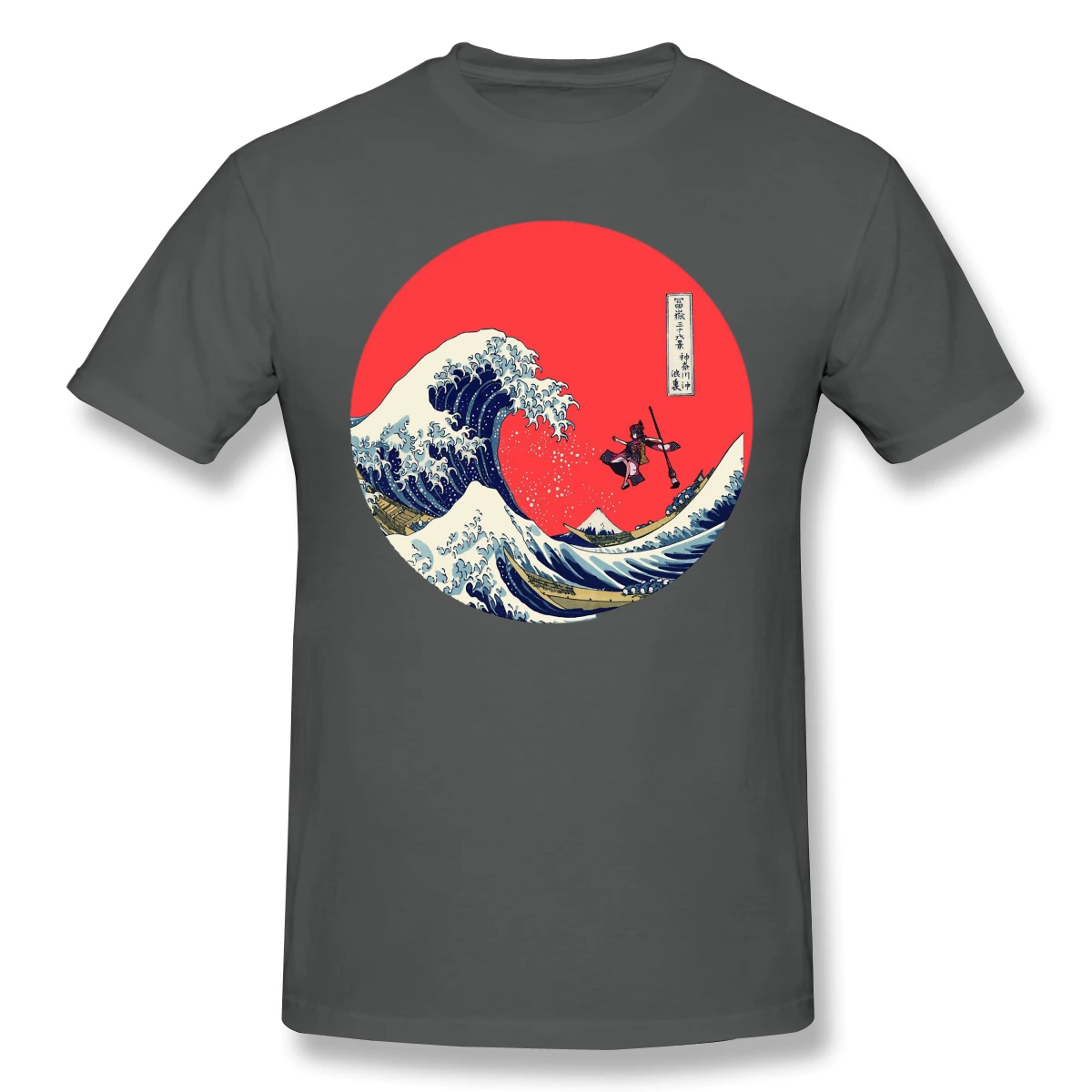 Kanagawa Hokusai черная футболка fate Grand Order homme Футболки с коротким рукавом | Мужская