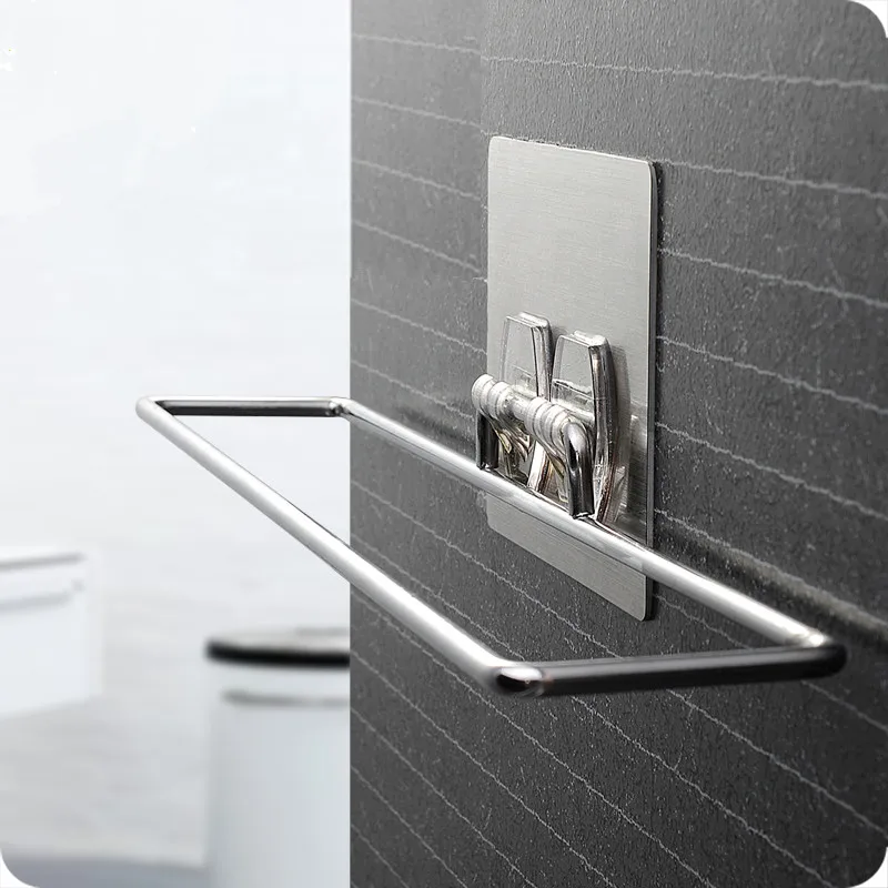 Главная Нержавеющая сталь самоклеящиеся Полотенца держатель настенный шкаф