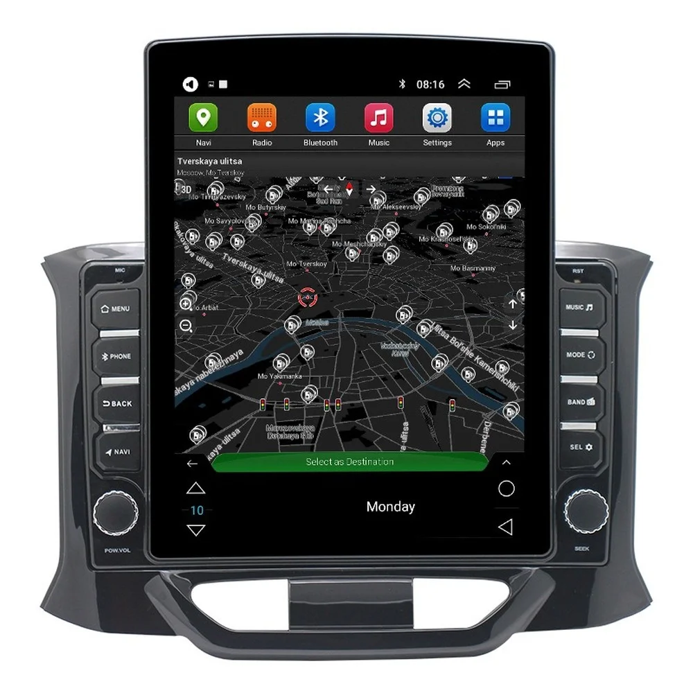 Автомобильный GPS-навигатор в стиле Tesla на Android для Lada X RAy 2015-2019 автомобильное радио