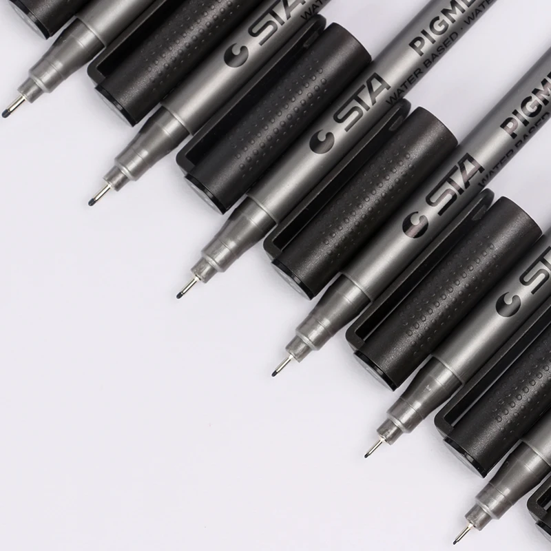 9 шт./компл. пигмент лайнер Pigma Micron чернила маркер для белой доски 0 05 1 2 3 4 5 6 8