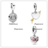 925 sterling silver charm mum script heart dangle charm bead fit women pandora bracelet necklace diy jewelry