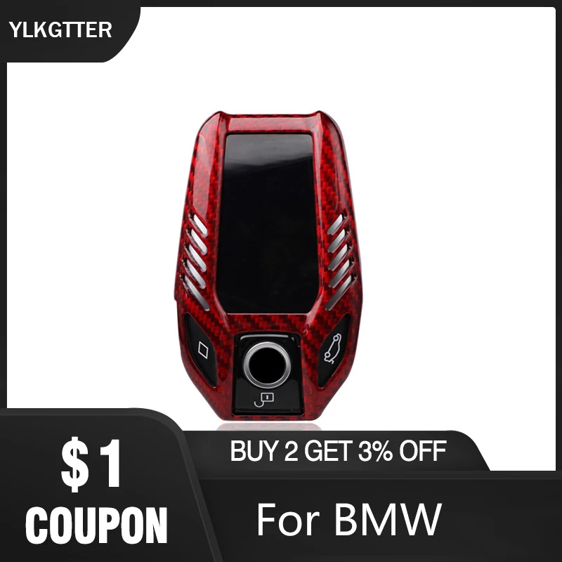 

Чехол для ключей YLKGTTER 730li 740li 750 530 6 Series GT New X3, чехол для ключей с ЖК-экраном, чехол из углеродного волокна