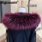 Воротник из искусственного меха, мужской, женский зимний шарф, роскошный Теплый элегантный шарф, 2021