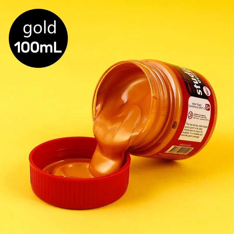 Золотой Серебряный акриловый лак для обработки дерева металлическое покрытие