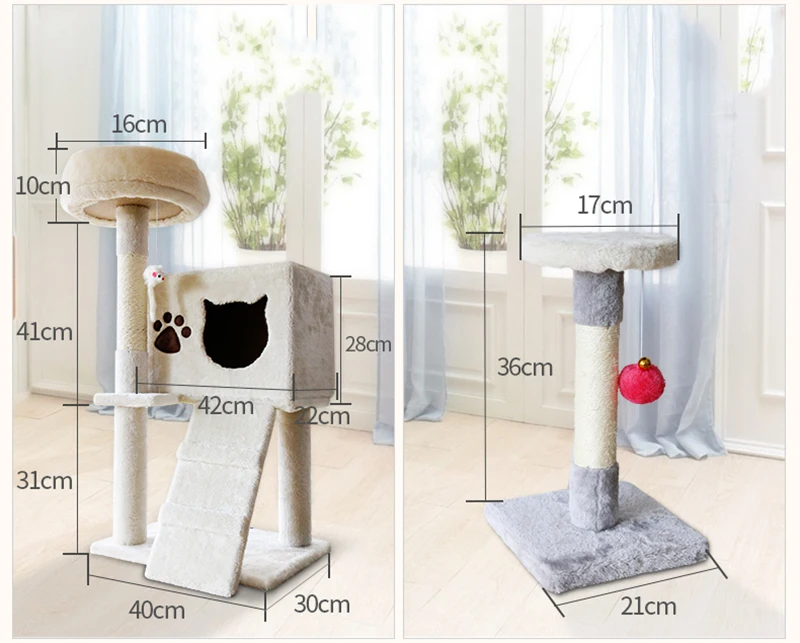 Деревянные лазалки деревянный домик для кошек коврик-Когтеточка Мебель