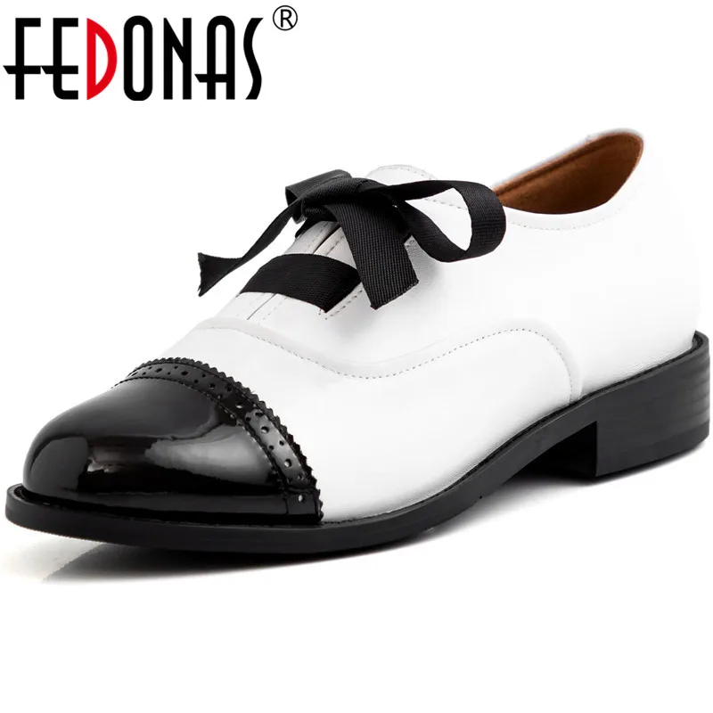 Женские туфли лодочки из натуральной кожи FEDONAS весенне летние с узлом бабочкой