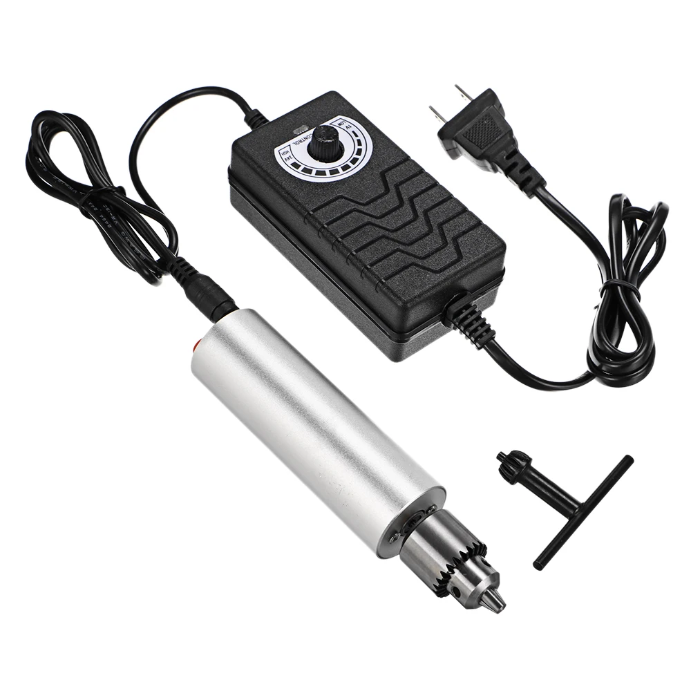 Электрическая ручная мини-дрель постоянного тока 6 в-24 в 385 двигатель с патроном JT0