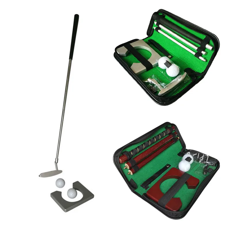 

Portable Golf Putter Putting Trainer Set Indoor Training Equipment Golfs Ball Holder Training Aids Tool with Carry Case