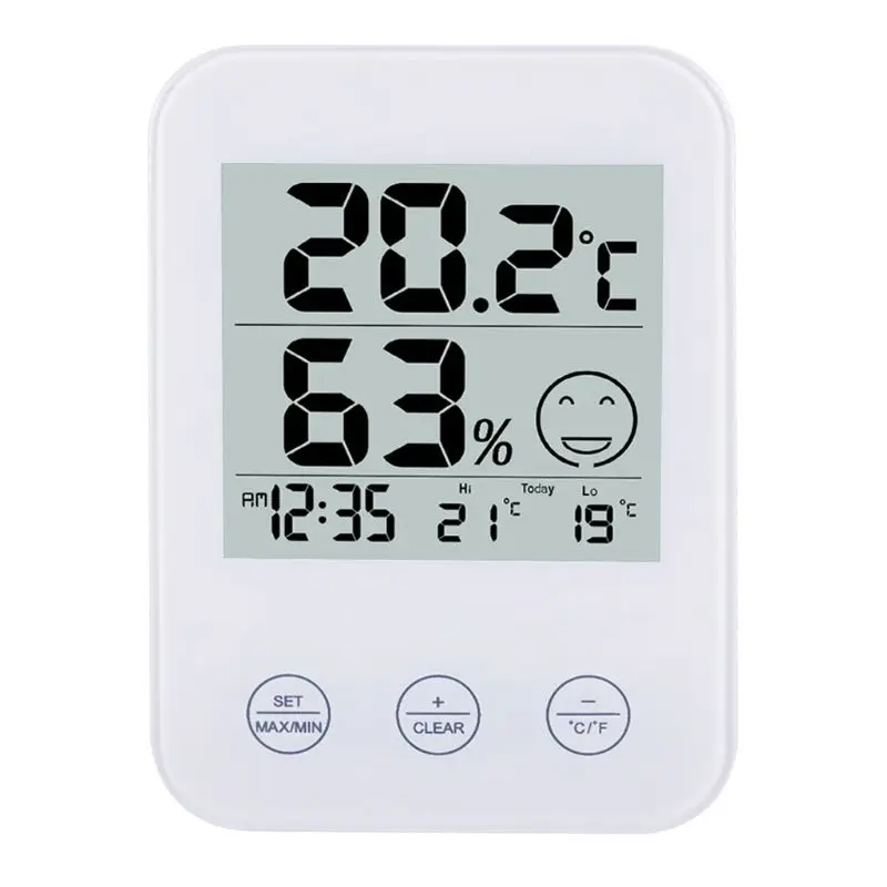 Метеостанция с температурой измеритель влажности ЖК дисплей цифровые настенные