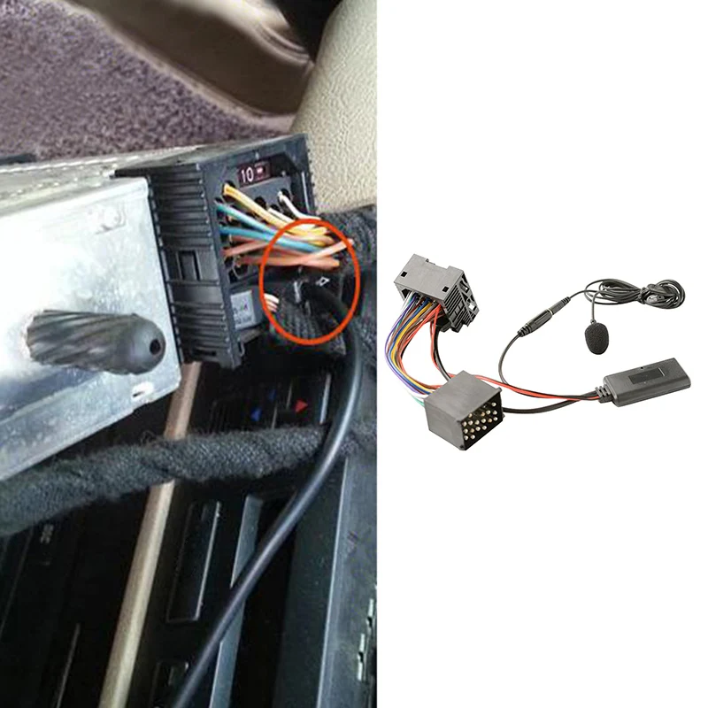 

Car Bluetooth 5.0 Aux Cable Microphone Handsfree Mobile Phone Free Calling Adapter For-BMW E46 2002-2006