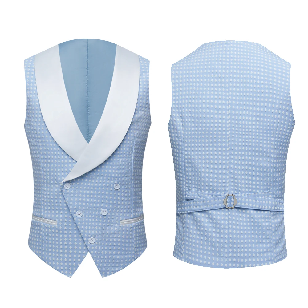 

New Men's Business Wedding Vest Casual Business Men Suit Vests Dot Waistcoat Fashion Mens Sleeveless Suit Vest Smart Casual Top